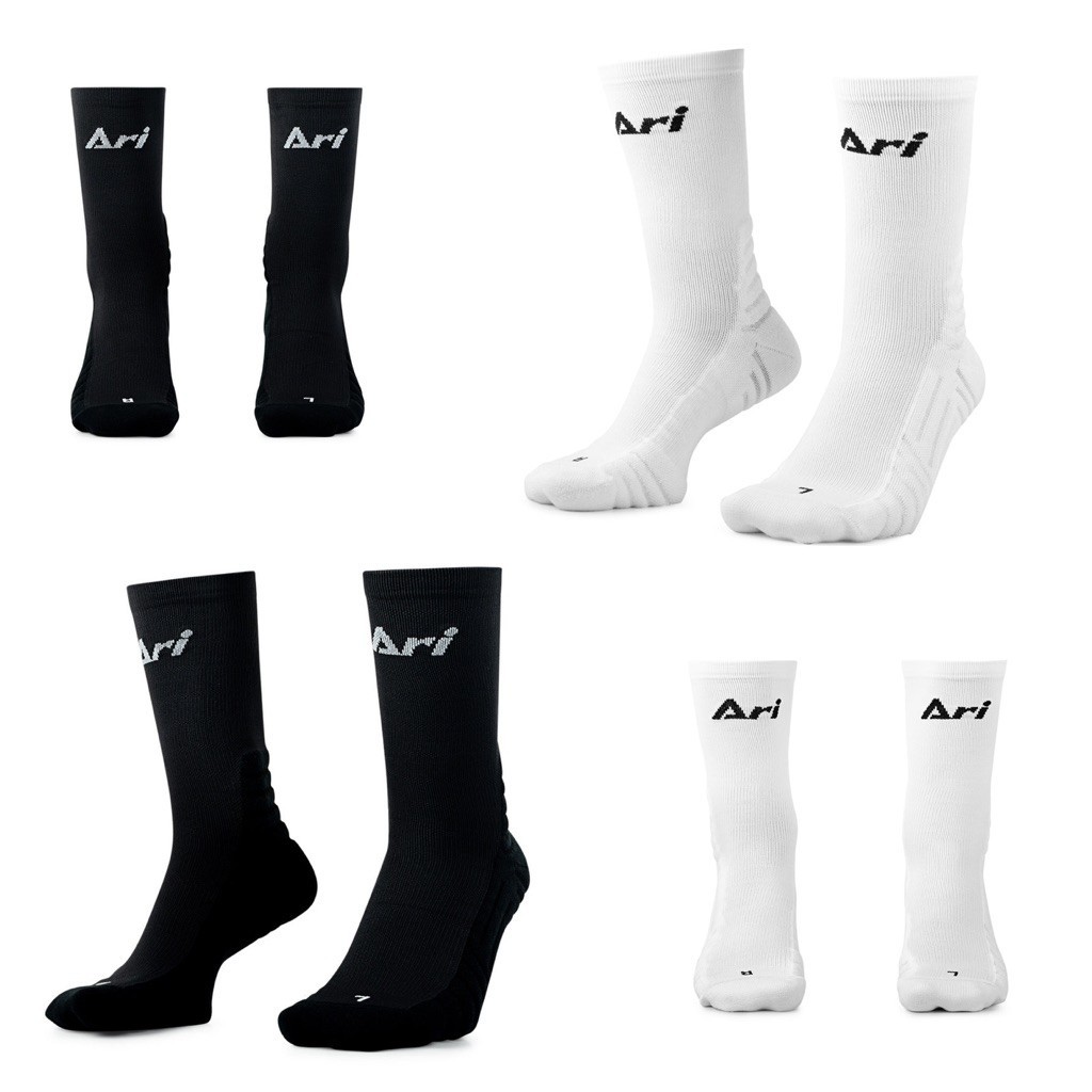 (ส่งด่วน) ถุงเท้าครึ่งแข้ง ARI ELITE KINETIC CREW SOCKS ของแท้