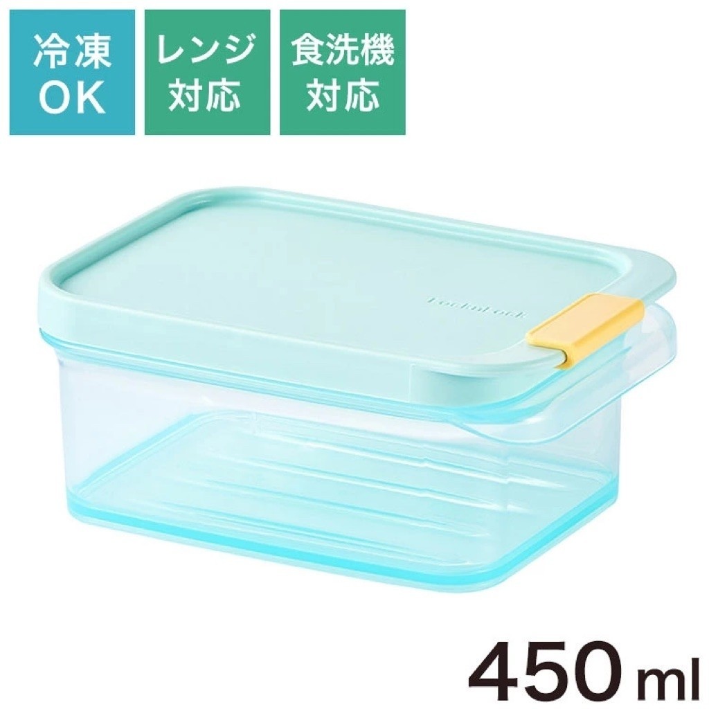 Locknlock กล่องถนอมอาหาร รุ่นFreezer fit สีน้ำทะเล ขนาดจุ 450 มล