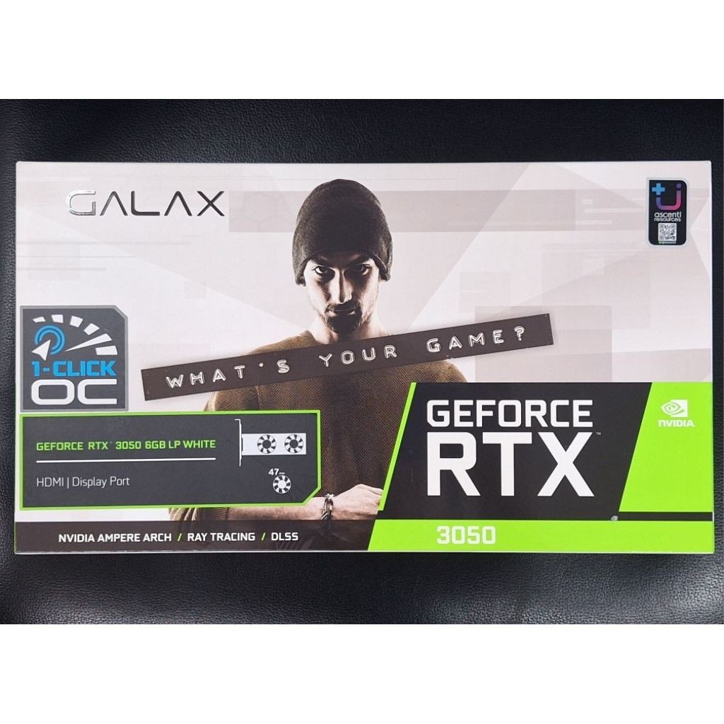 การ์ดจอมือ✌️GALAX GEFORCE RTX 3050 6GB LP WHITE - 6GB GDDR6