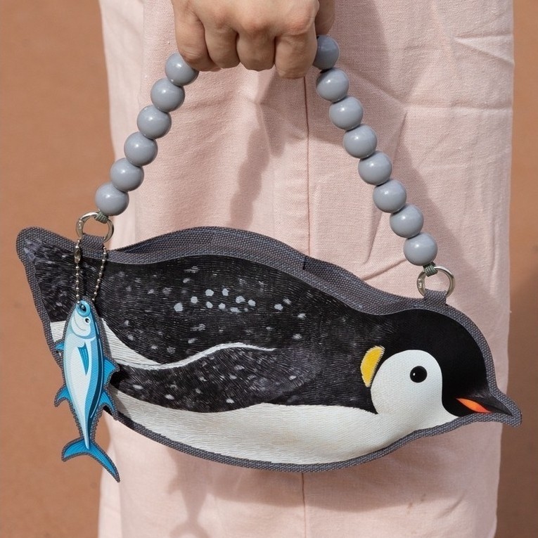 Penguin Canvas Pouch with Tuna