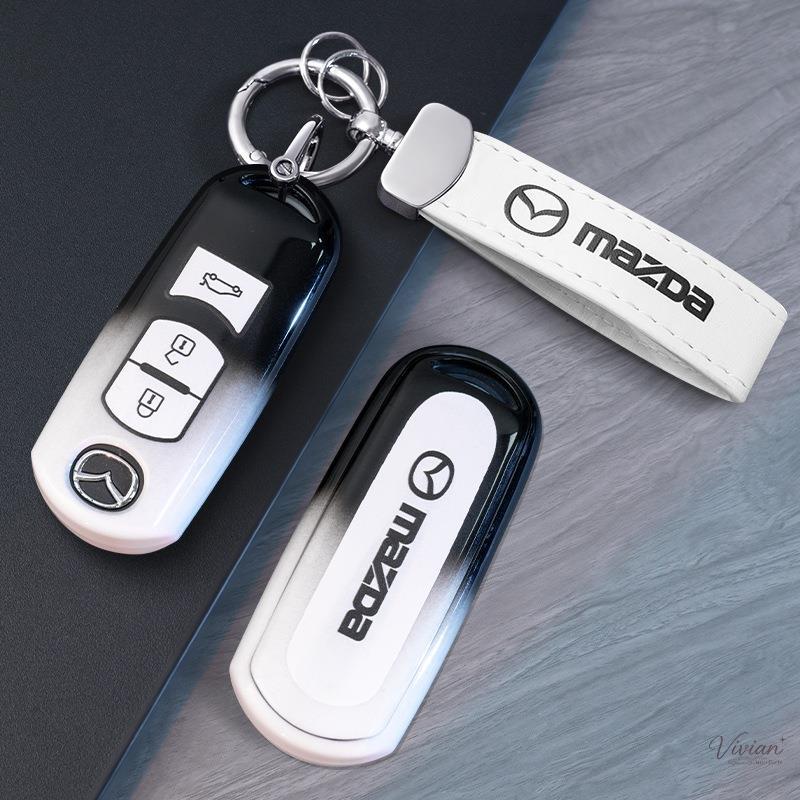 Mazda 2 3 CX-3 CX-5 CX-7 CX-9 CX5 CX7 CX9 CX3 Push Start ออกแบบใหม่ TPU Anti Scratch ฝาครอบกุญแจรีโม