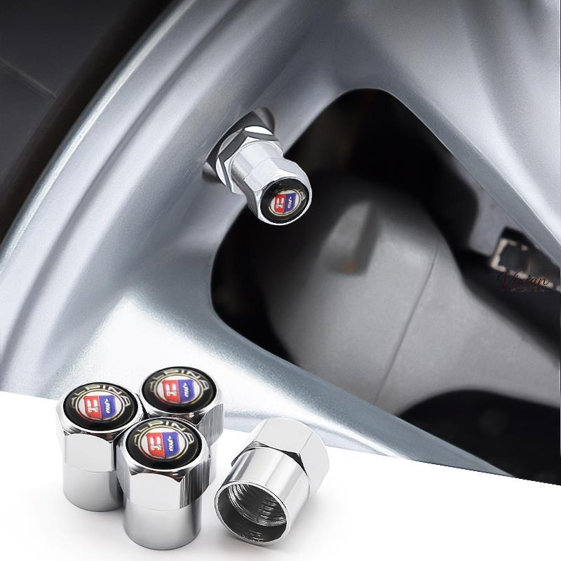 Alpina 4 ชิ้นยางรถวาล์วหมวกป้องกันตกแต่งสําหรับ Mercedes Benz ALPINA E0 E46 E60 E70 E90 F20 B7 B6 D4