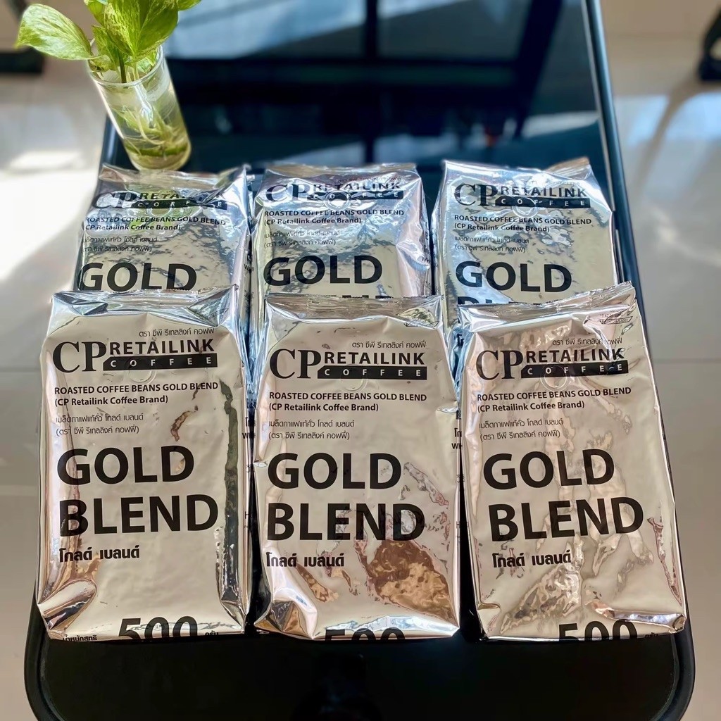 ✅ยกลัง6ถุง✅️ เมล็ดกาแฟซีพี cp กาแฟมวลชน โกลด์เบลนด์ กาแฟเซเว่น 7-11
