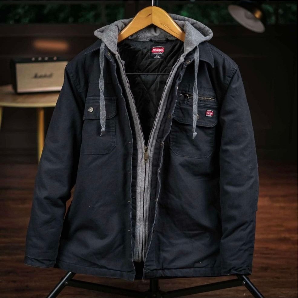เสื้อแจ็คเก็ต Wrangler Workwear Men's Quilted Lined Shirt Jacket (มือสอง สภาพดีมาก)