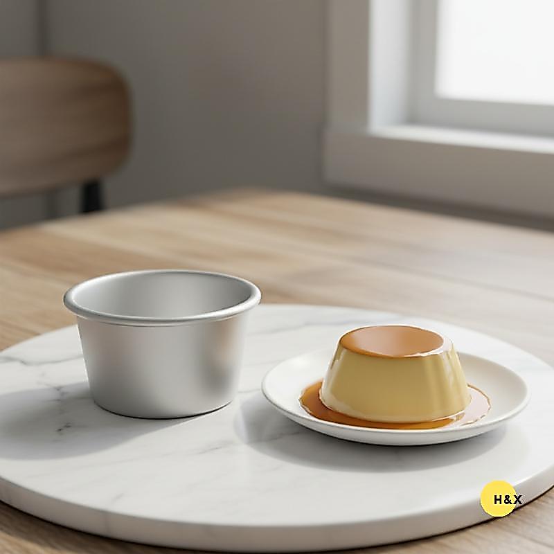 H&X 4 ชิ้น 3.7 "Non-Sti Round Cake Pans, Heavy Duty Aluminium Alloy Bakeware