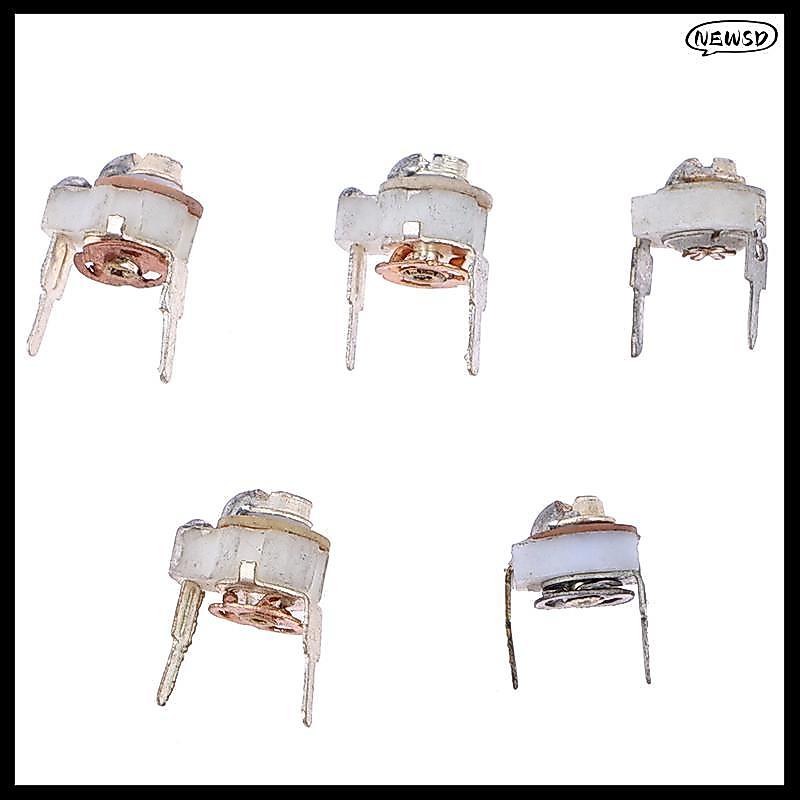 NEWSD 5PCS 5 มม.เซรามิคTrimmer CapacitปรับCapacitor TrimmerตัวแปรเซรามิคCapacitor 3PF 5PF 10PF 20PF 