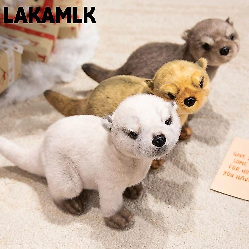LAKAMLK Otter ตุ๊กตาตุ๊กตา, 38 ซม.ตุ๊กตา Otter ตุ๊กตา, น่ารักนอนท่าทางจําลอง Otter ตุ๊กตาของเล่นตุ๊ก