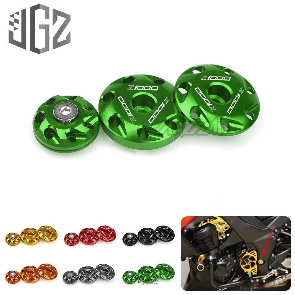ฝาครอบสกรูอลูมิเนียม CNC สําหรับ Kawasaki Z1000 Z1000SX NINJA1000 z800【9