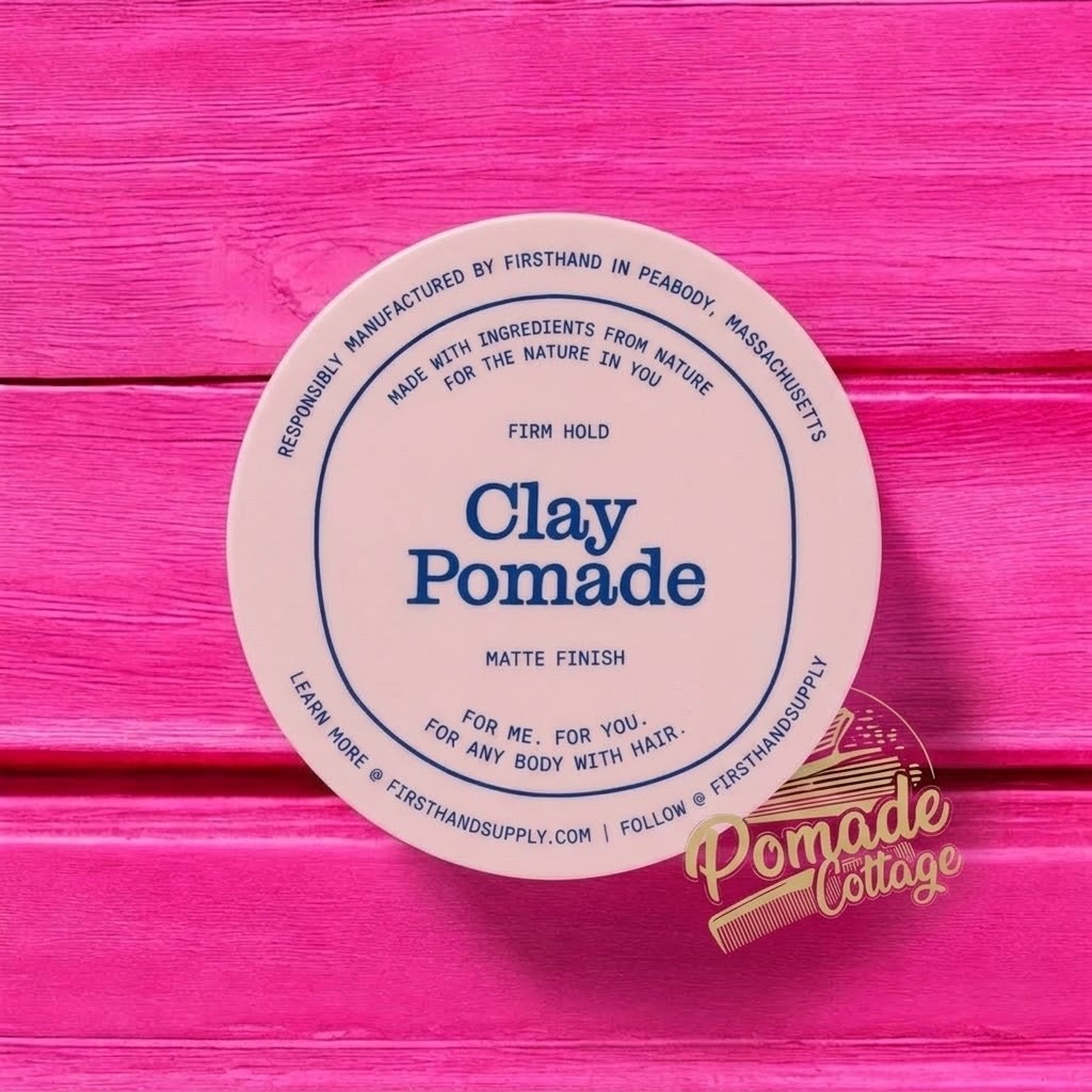 Firsthand Supply Clay Pomade (รุ่นกระปุกใหม่ล่าสุด ตัวหนังสือสีฟ้า)