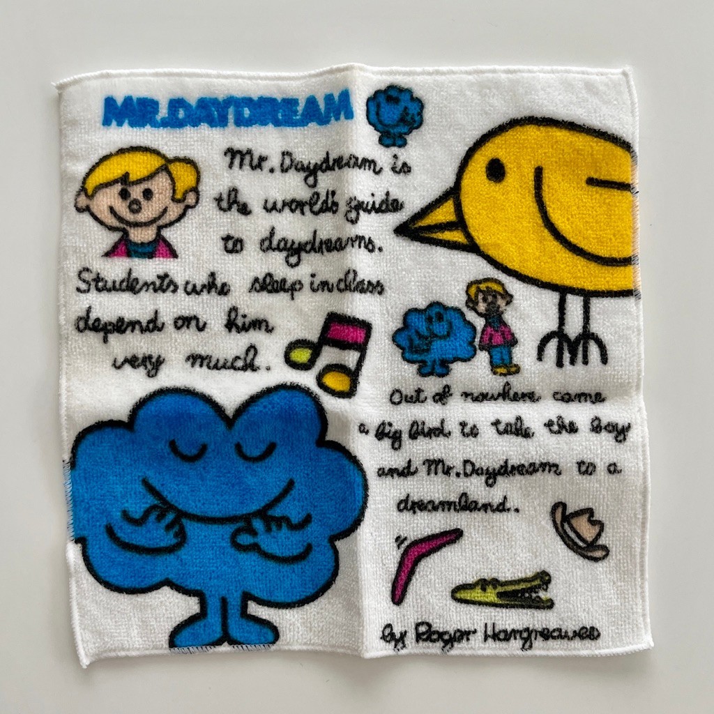 ผ้าขนหนูขนาดเล็ก mr.& little miss ลาย mr.daydream ขนาด 19.5x19.5 cm. ของสะสม ของใหม่จากญี่ปุ่น