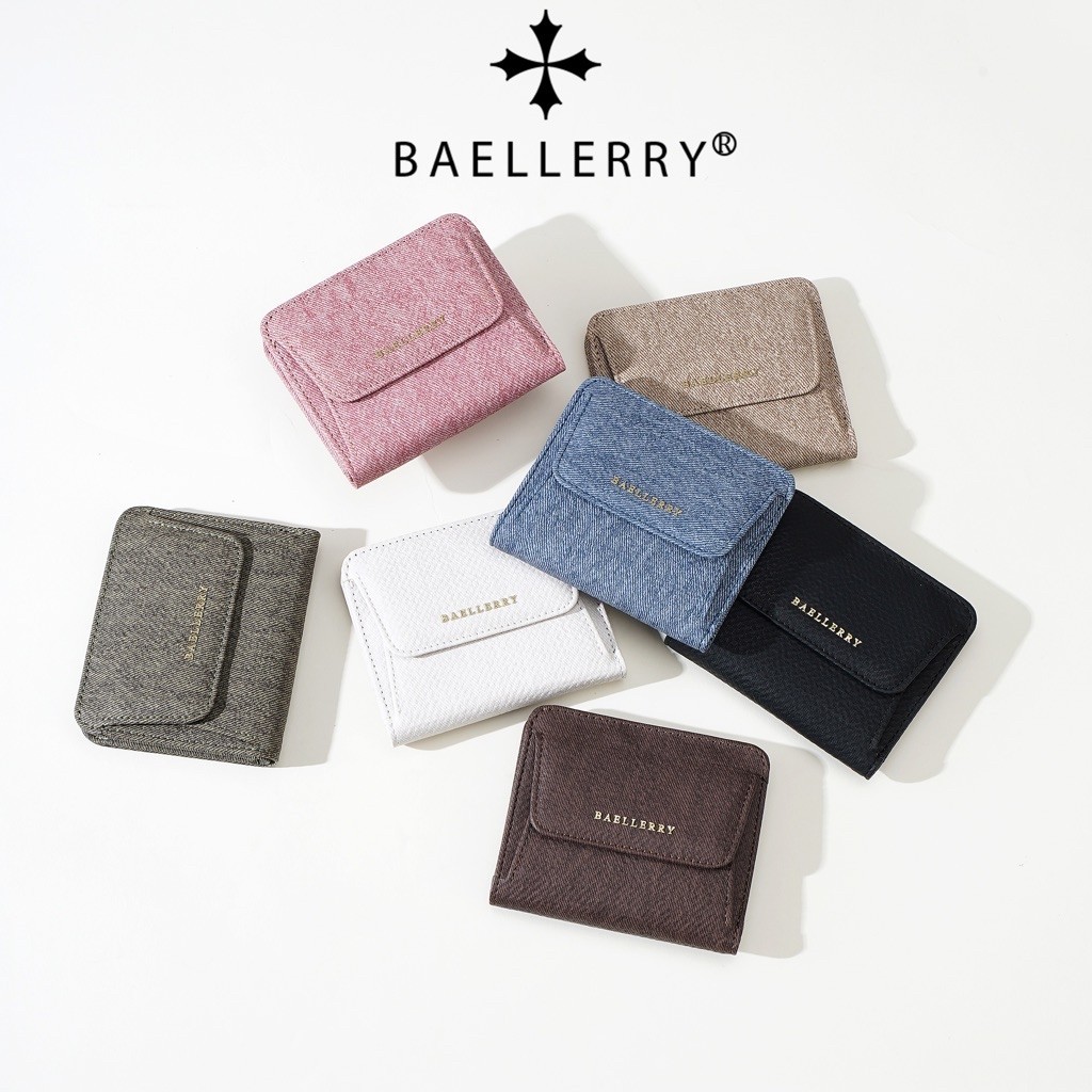 BAELLERRY กระเป๋าเงินสีสันสดใส ดีไซน์เรียบง่าย สำหรับผู้ที่ต้องการความสะดวกสบายในการใช้งาน NR129