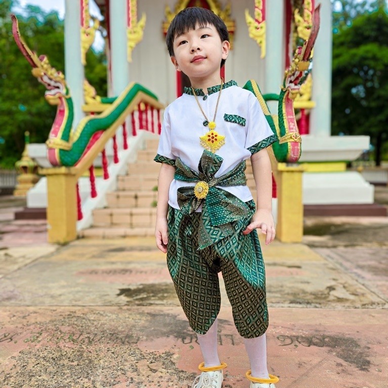 ชุดไททองเนื้อเก้ามี5สีใส่ได้8เดือนถึง13ขวบ