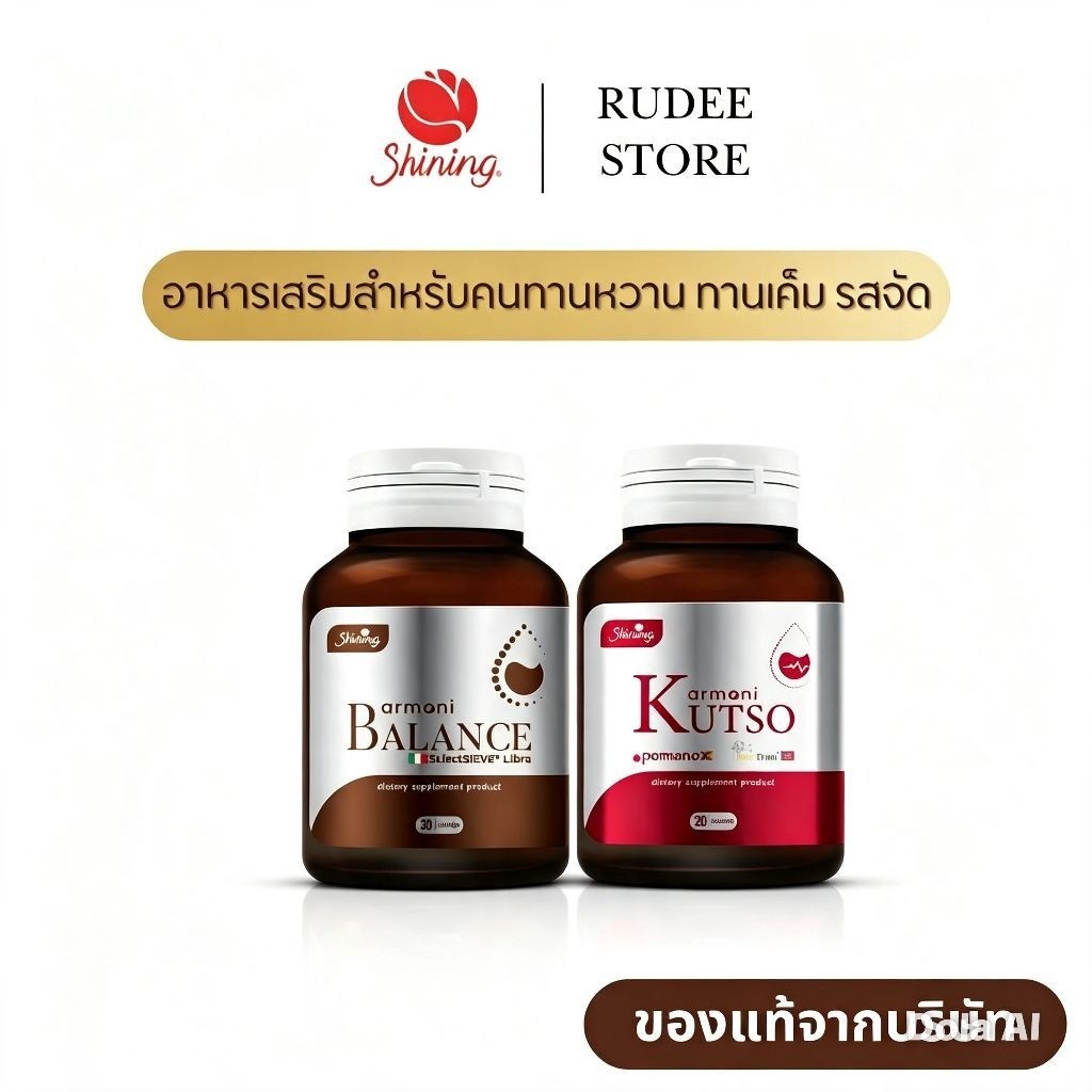( ของแท้ เซ็ตสุดคุ้ม 2 กระปุก ) อาโมนิบาลานซ์ Armoni Balance อาโมนิคัทโซ Armoni Kutso อาหารเสริมคนหน
