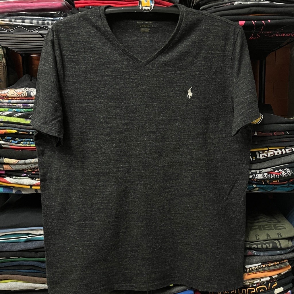 เสื้อยืดแนววินเทจ POLO RALPH LAUREN คอวี