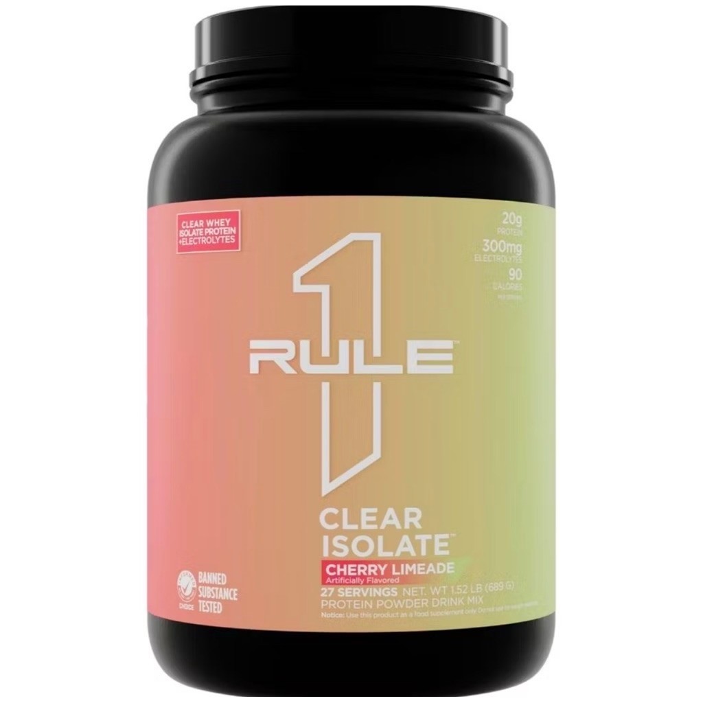 Rule 1 Proteins Clear Isolate - 1.52 Lb (27 Servings)  เวย์โปรตีนไอโซเลท รสผลไม้ เพิ่มกล้ามเนื้อ ลดไ