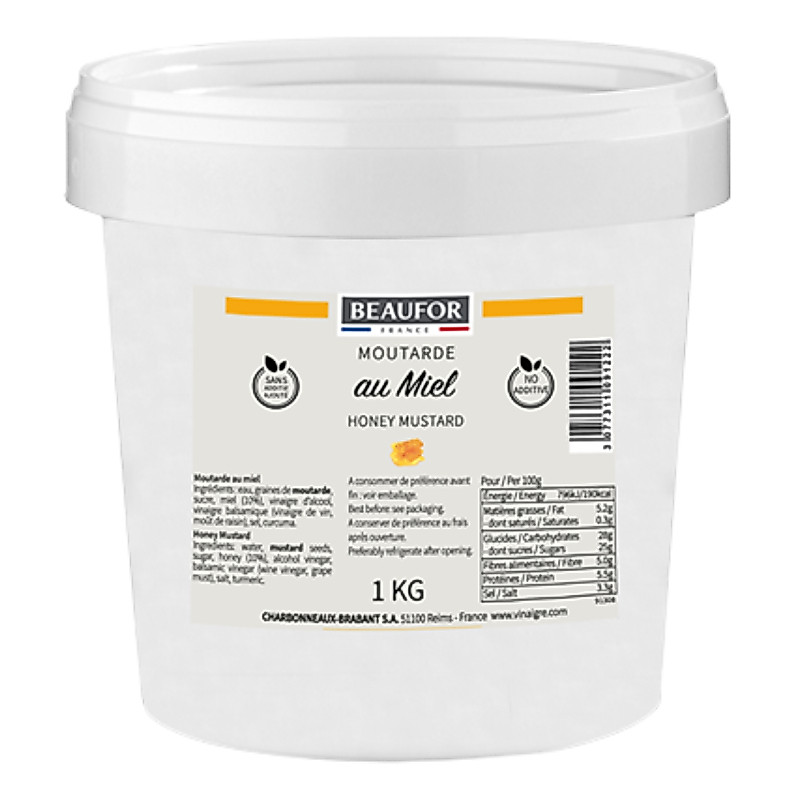 โบฟอร์ มัสตาร์ดผสมน้ำผึ้ง 1กก. - Honey Mustard 1kg Beaufor brand