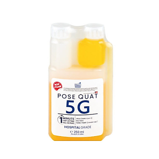 Pose quat 5G น้ำยาฆ่าเชื้อเครื่องมือแพทย์และพื้นผิว 250ml.