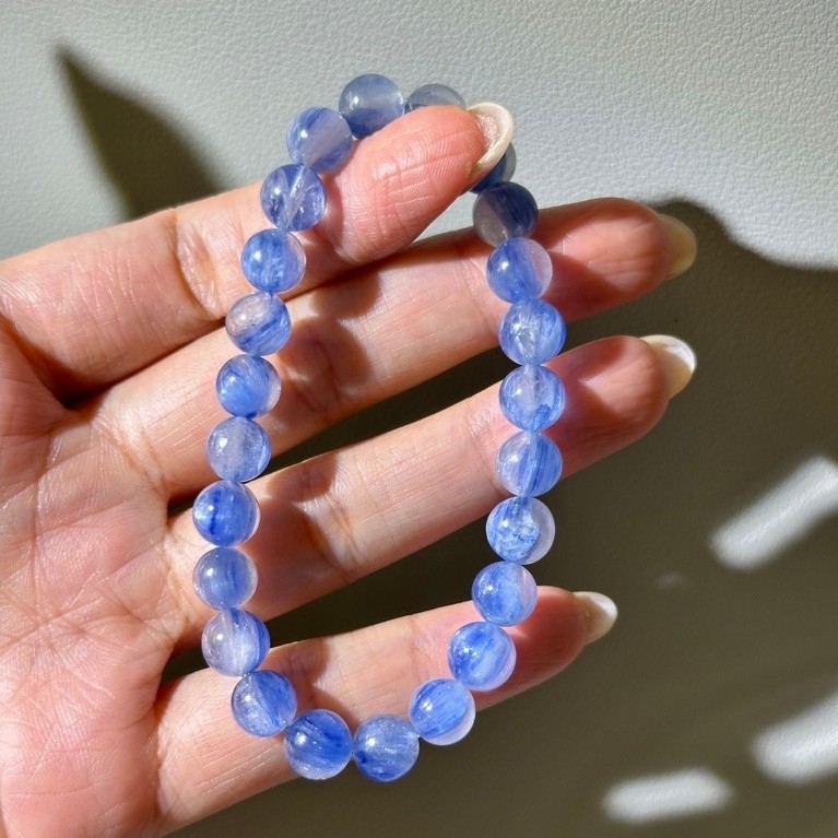 Kyanite in Quartz 💙🤍  ไคยาไนต์อินควอตซ์ 7.8 มิล