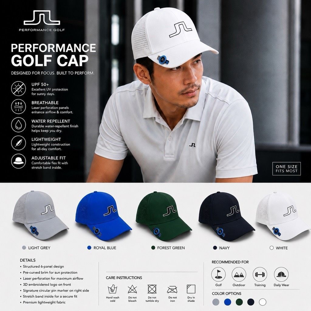 หมวกกอล์ฟ J LINDEBERG golf cap#90592 JL