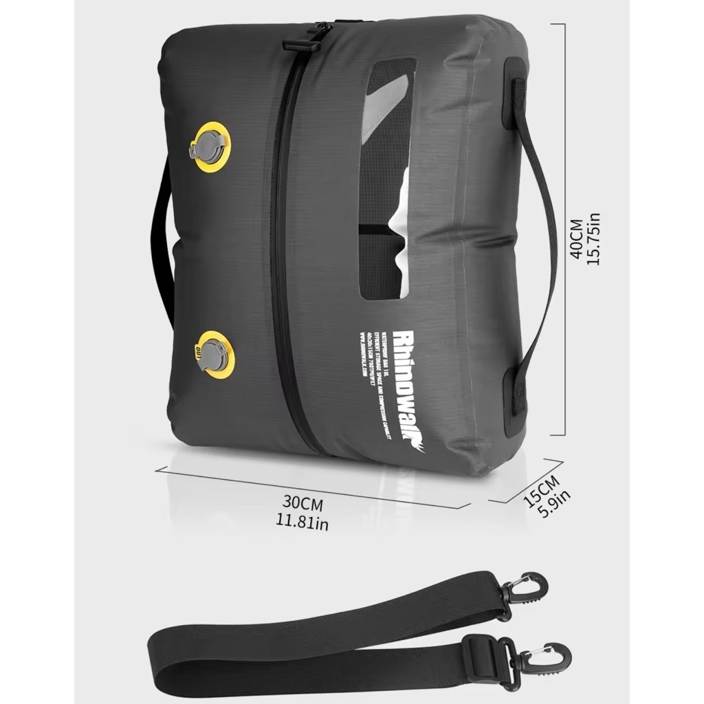 กระเป๋ากันน้ำ Rhinowalk 18L ฝนตก น้ำกระเด็น ก็พร้อมลุย MFJ3305 — صورة 8