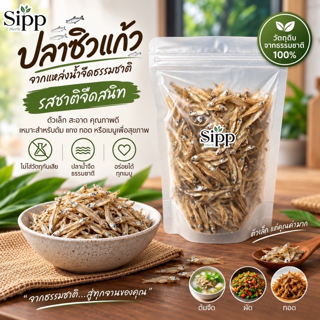 🐱 ปลาซิวแก้ว (จืด) | ปลาน้ำจืดจากเขื่อน💯 รสจืด เหมาะกับทำเมนูหรือให้น้องแมวทานเล่นได้