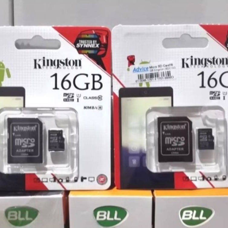 Micro SD Card Kingston ((ของแท้)) 16GB (ประกันของ Synnex) Memory Card Kingston