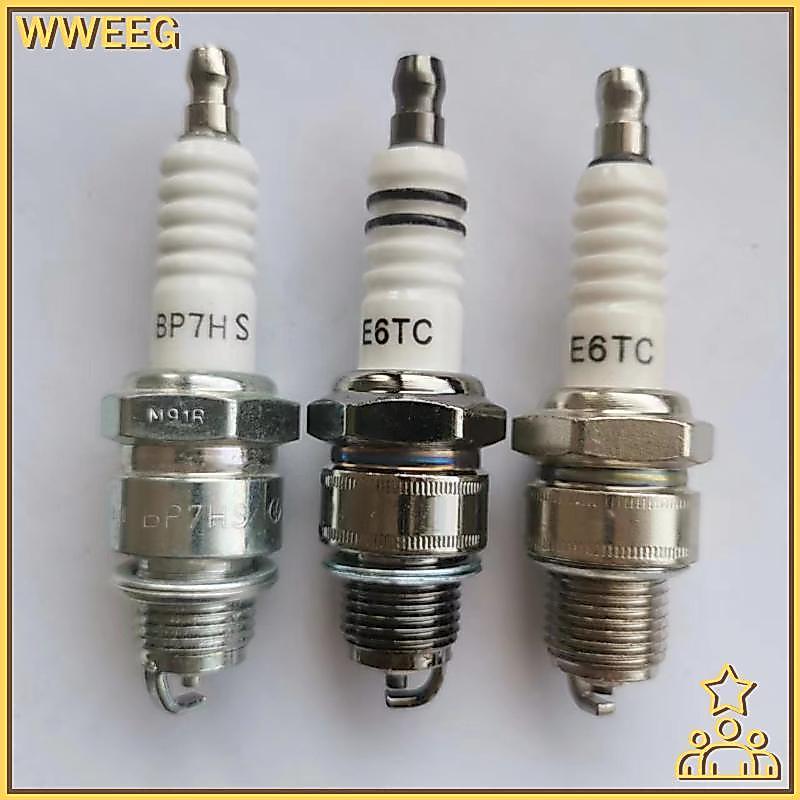 WWEEG หัวเทียนทนการกัดกร่อนสําหรับมอเตอร์นอกการแข่งขัน BP7HS BP6ES BP5ES BPR6EY สําหรับเครื่องยนต์ทะ