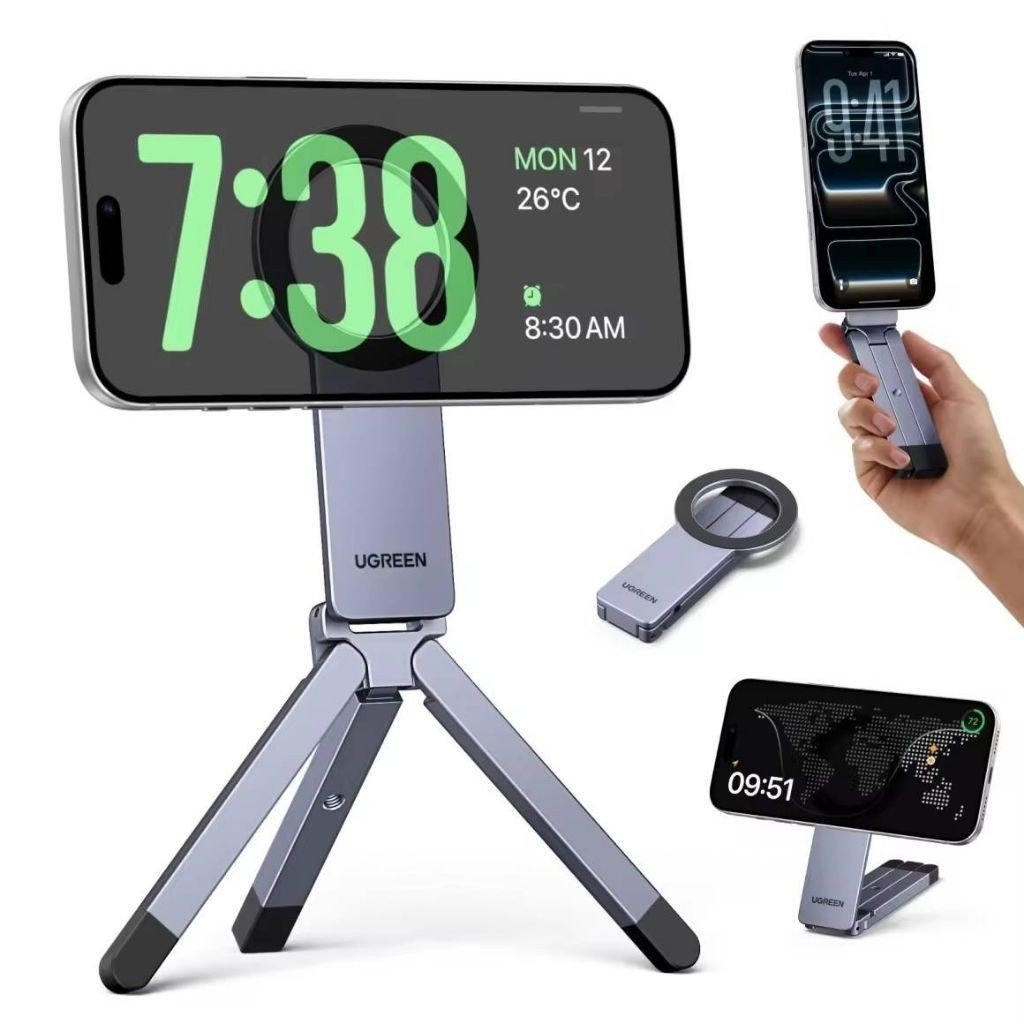 แท้ UGREEN 3-in-1 Magnetic Phone Holder ขาตั้งแม่เหล็ก for iPhone 18 17 16 15 Pro Max Samsung S26 S25 Ultra ทุกรุ่น