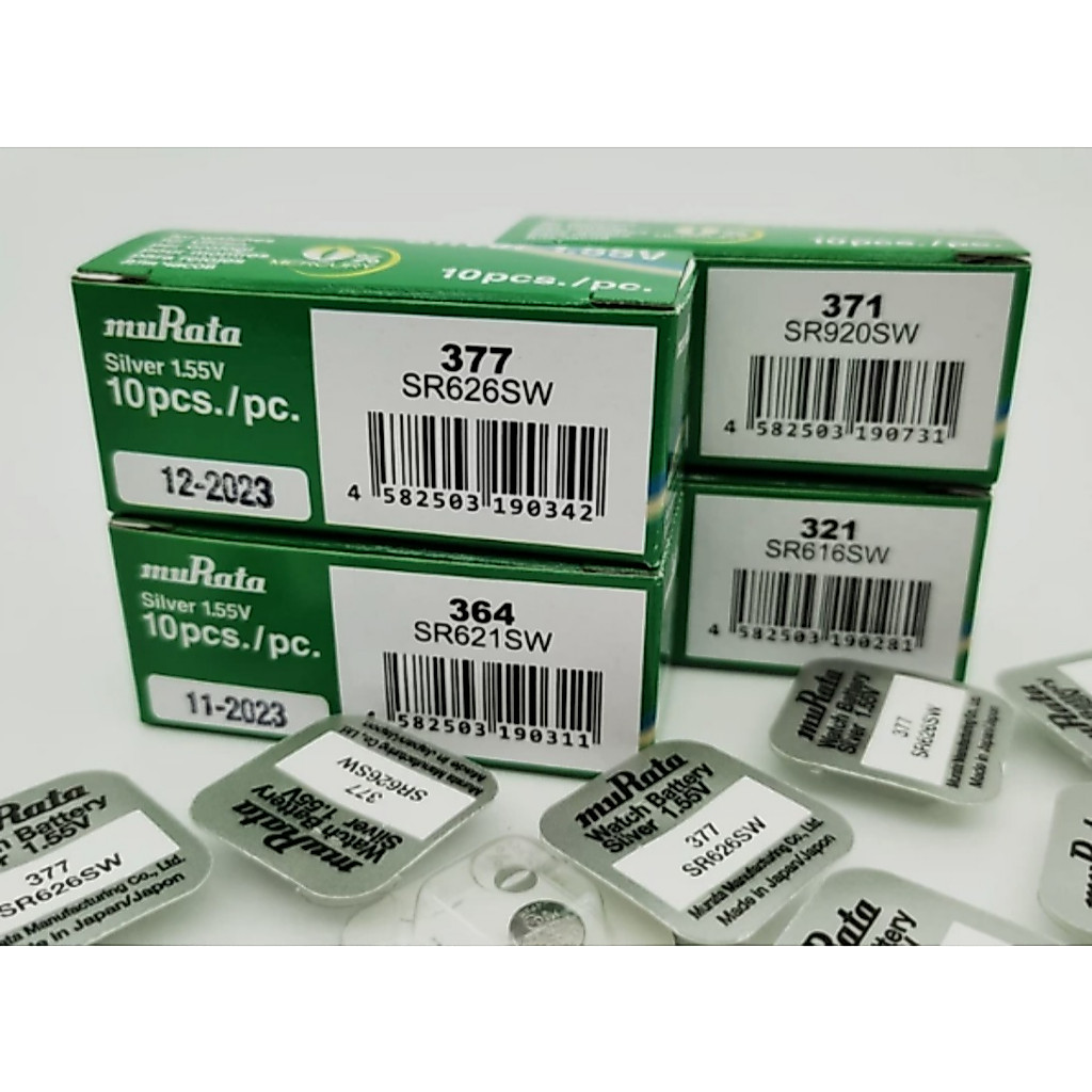 Murata SR626SSW/377 SR621SW/364 SR920SW/371 SR927SW/395 CR2032 CR2025 CR2016 แบตเตอรี่นาฬิกา, เซลล์ป