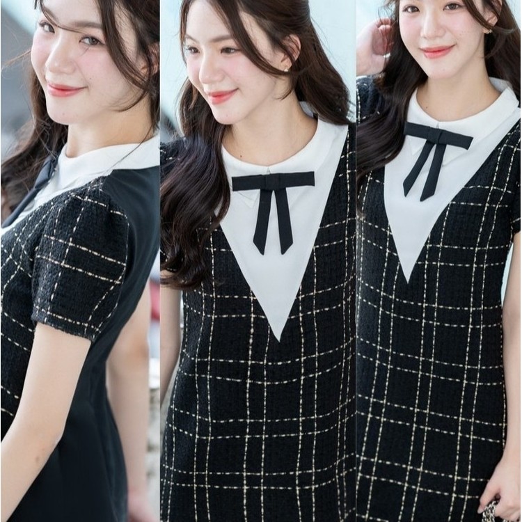 NEW LOT 3 : THE DARKEST NIGHT ' dress +FREE ribbon pin สามารถถอดออกจากชุดได้
