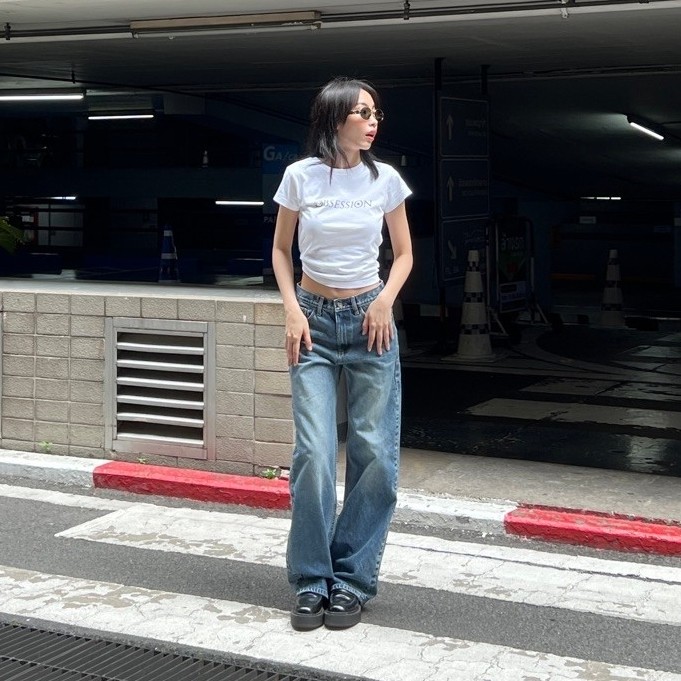 กางเกงยีนส์ RAVVESTUDIO's Gigi jeans-Washed