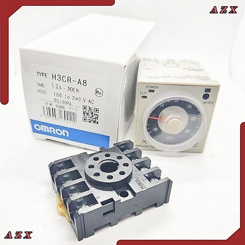ใน กทม H3CR-A8 On Delay ทามเมอร์แบบอนาล็อค 1.2s-300h  12VAC/DC  24VAC/DC 100-240VAC พร้อมฐาน พร้อมส่ง ออกบิลเงินสดได้