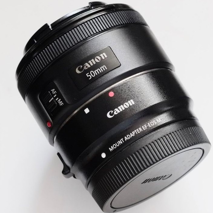 Canon​ EF​ 50​f1.8​ STM​ +adapter cannon EF- EOS-M
