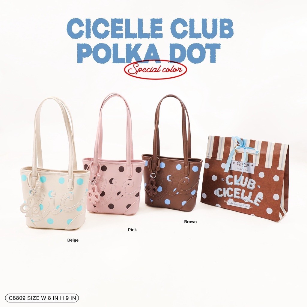 #C8809 Polka Dot CICELLE CLUB 🩷🩵  CICELLE CLUB ลาย Polka Dot สุด cute🩵 ใครที่ชอบความน่ารักสดใสควรมีใ