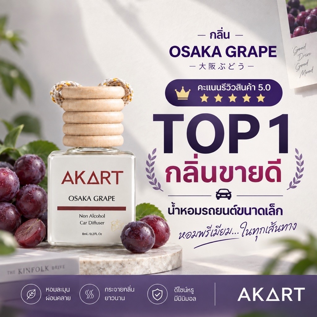 น้ำหอมรถยนต์ อากาศแบรนด์(AKART) 8mL. ตะกร้าหลัก