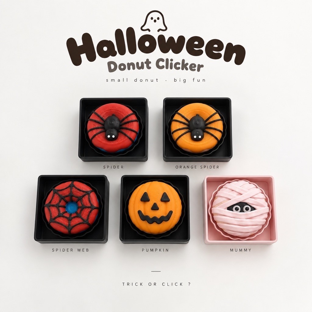 Halloween Clicker คลิกเกอร์ โดนัท ฮาโลวีน 3D Print