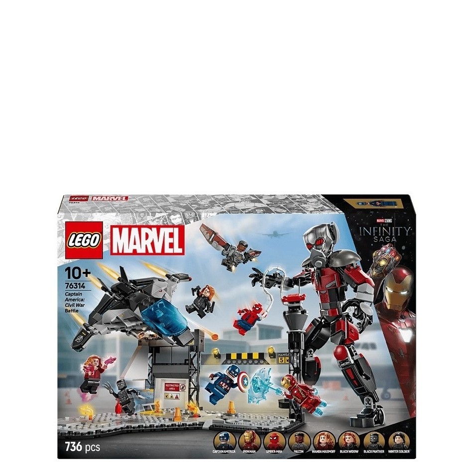 LEGO Super Heroes 76314 Captain America: Civil War Action Battle ของแท้ 100% มือหนึ่งกล่องสวยพร้อมส่