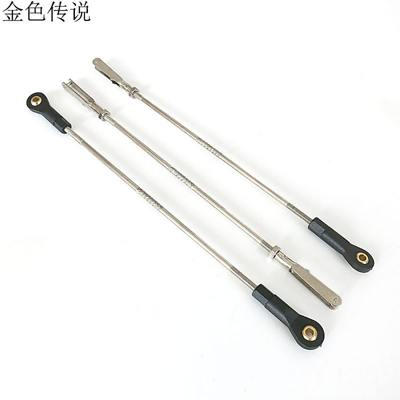 M3 ลวดเหล็กผสม Tie Rod ยาว Tie Rod ปีกคงที่เครื่องบินรุ่น Link DIY วัสดุคู่หัวบอล