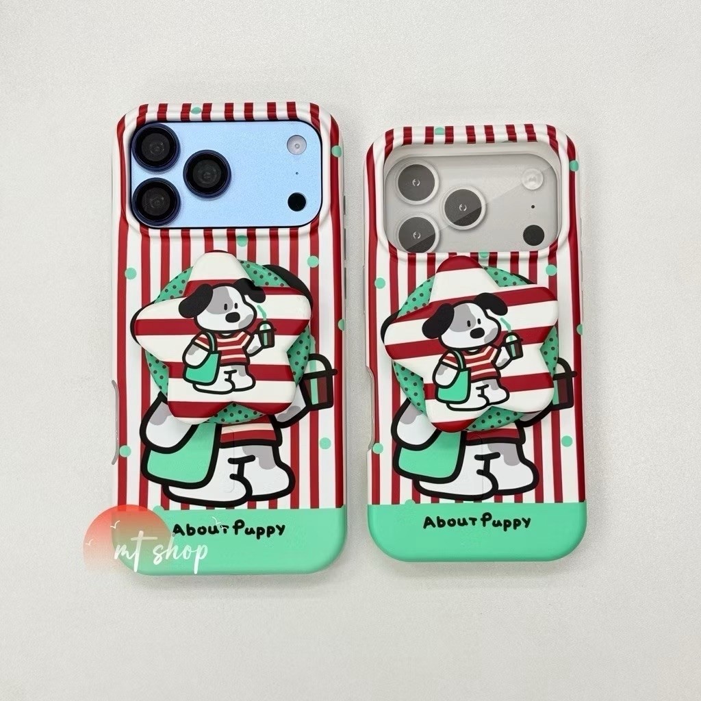 เคสโทรศัพท์มือถือสำหรับไอโฟน 17-18ProMax เคสลายน่ารักมีแม่เหล็กชาร์จ+Griptok เคส2ชั้นขอบนิ่ม-หลังแข็