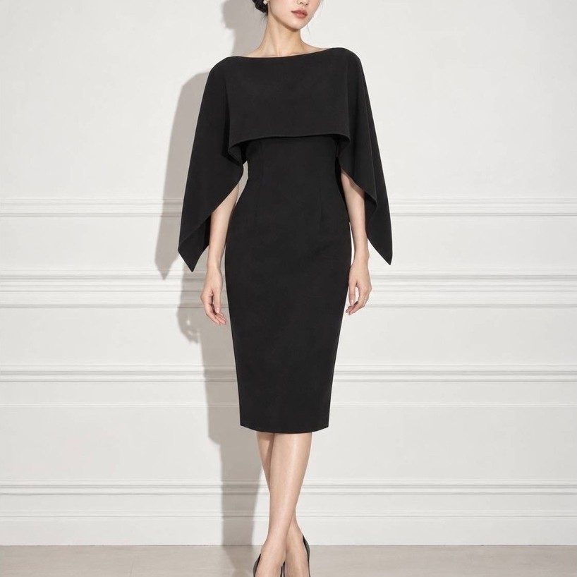 Weeya Anthea Midi Dress เดรสทำงาน เดรสออกงาน เดรสกระโปรงยาวคลุมเข่า