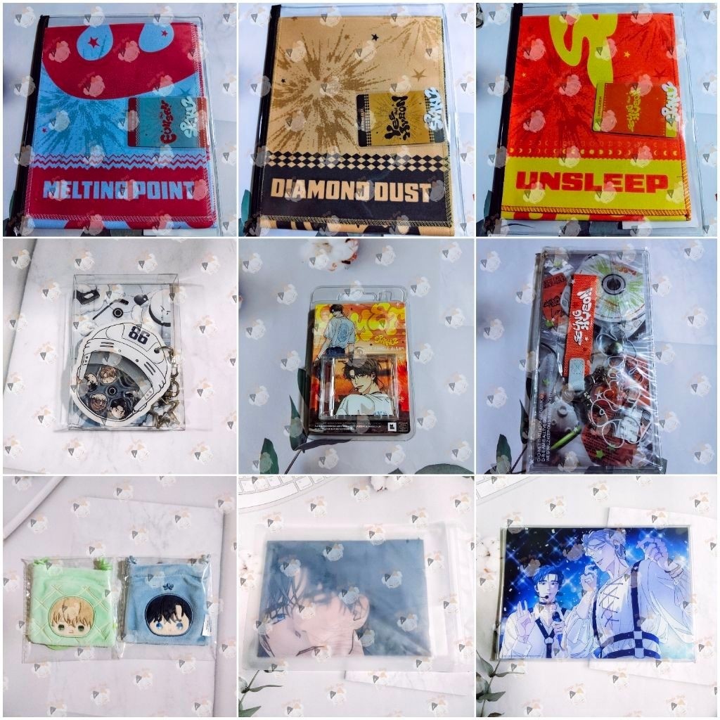 (พร้อมส่ง) สินค้าจากเรื่อง ต้นไม้ไร้ราก Melting point unsleep diamond dust slogan showcase CD Mini Pouch Keyring shaker