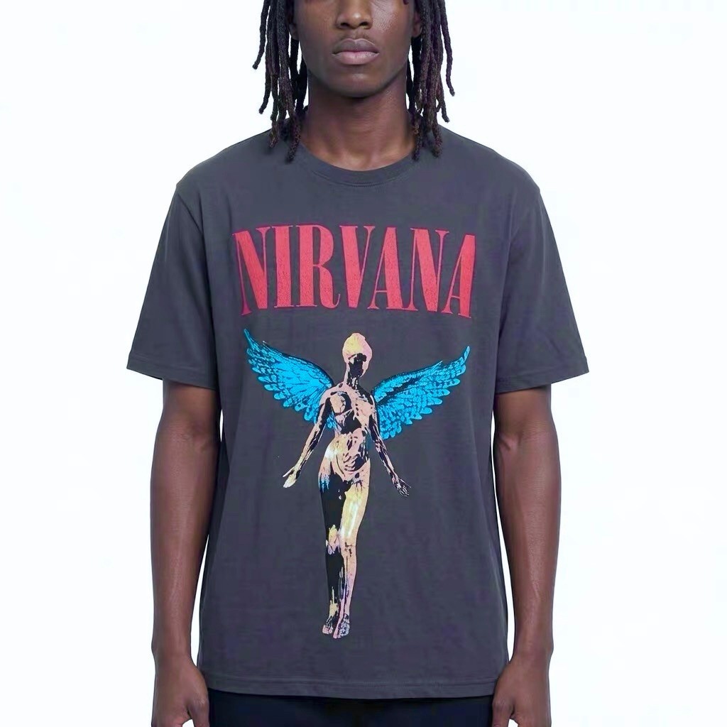 NIRVANA เสื้อยืดคอกลม  Nirvana Live'93 ⚡️เสื้อวง สีเทา งานแท้💯% (TS830)