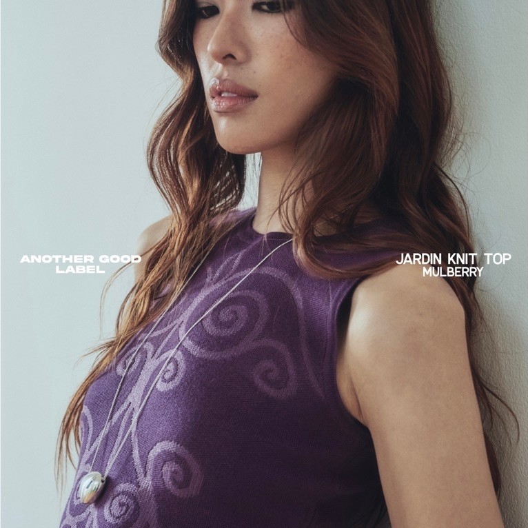 Another Good Label - Jardin Knit Top in Mulberry