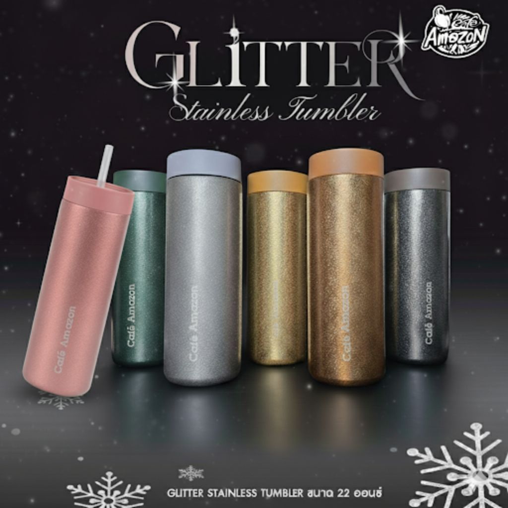 ของแท้!! GLITTER STAINLESS TUMBLER