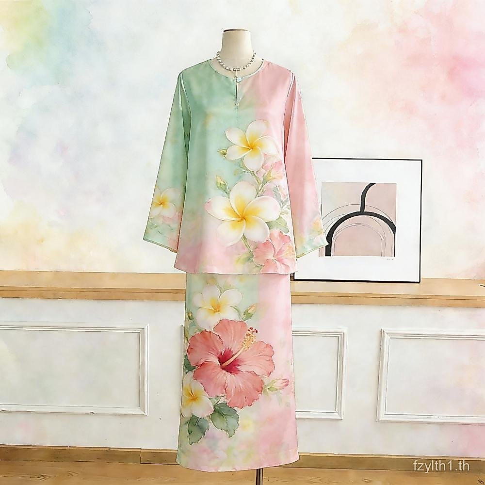 ชุดสองชิ้นใหม่ปี 2026 - พิมพ์.Gradient Patchwork สีสดใส เหมาะสำหรับทุกขนาดตัว