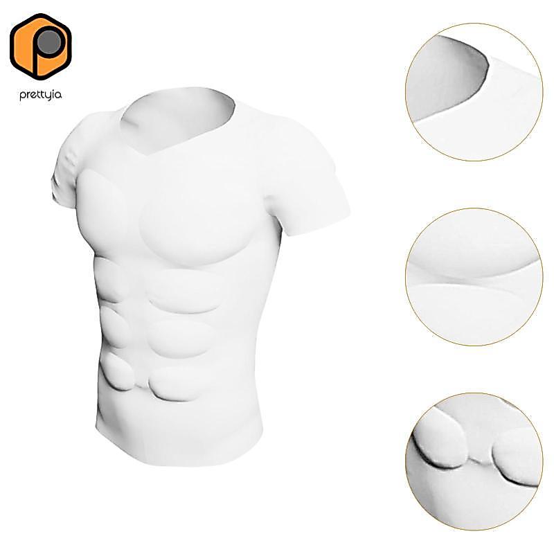 Prettyia เบาะกล้ามเนื้อเสื้อสําหรับชาย As A ปลอม Chest Shaper Bodybuilder เครื่องแต่งกายและเสื้อไหล่ที่มองไม่เห็นทําจากไนลอนนุ่มสําหรับงานแต่งงาน G — صورة 8