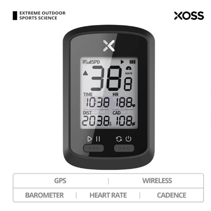 Xoss G+ เครื่องวัดความเร็วจักรยานไร้สาย IPX7 Type-C GPS หน้าจอ LCD 1.8 นิ้ว บลูทูธ ANT+ mtb วัดความเ