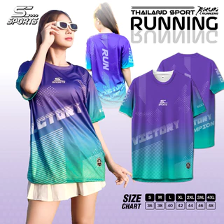 SC Sports เสื้อกีฬา เสื้อพิมพ์ลาย Run04-หลากสี งานจริงสวย สีสด หนา145g นุ่มลื่นใส่สบาย
