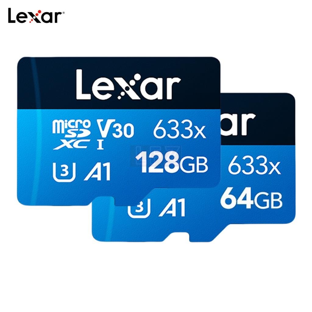 Lexar 633x Micro SD Card สูงสุด 100 เมกะไบต์/วินาทีความเร็วสูงสําหรับกล้องกล้องวิดีโอเครื่องบันทึกกา