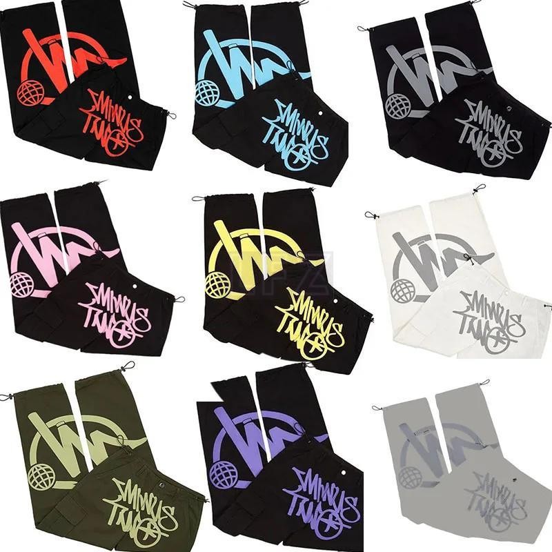 ใหม่ กางเกงยีนลําลอง เอวต่ํา ทรงหลวม ลาย Minus Two Cargo Pantalones 2000s Yk2 สีดํา สําหรับผู้ชาย